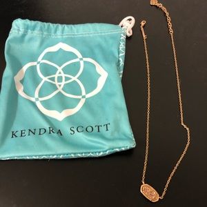 Kendra Scott Elisa rose gold drussy necklace
